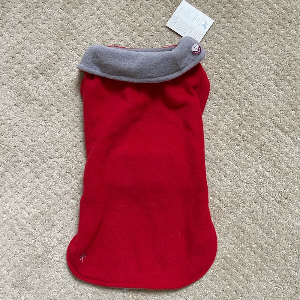Warm & Waggin’ Cozy Red/Gray Reversible Jacket